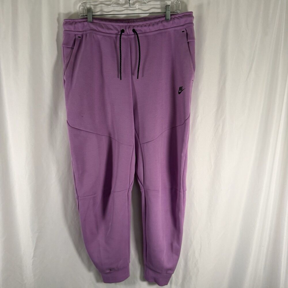 Nike Sweatpant Joggers Women's XL Purple Elastic Waist Pull On Pockets
